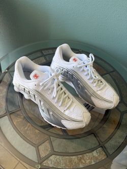 Nike Shox White Silver Sneakers