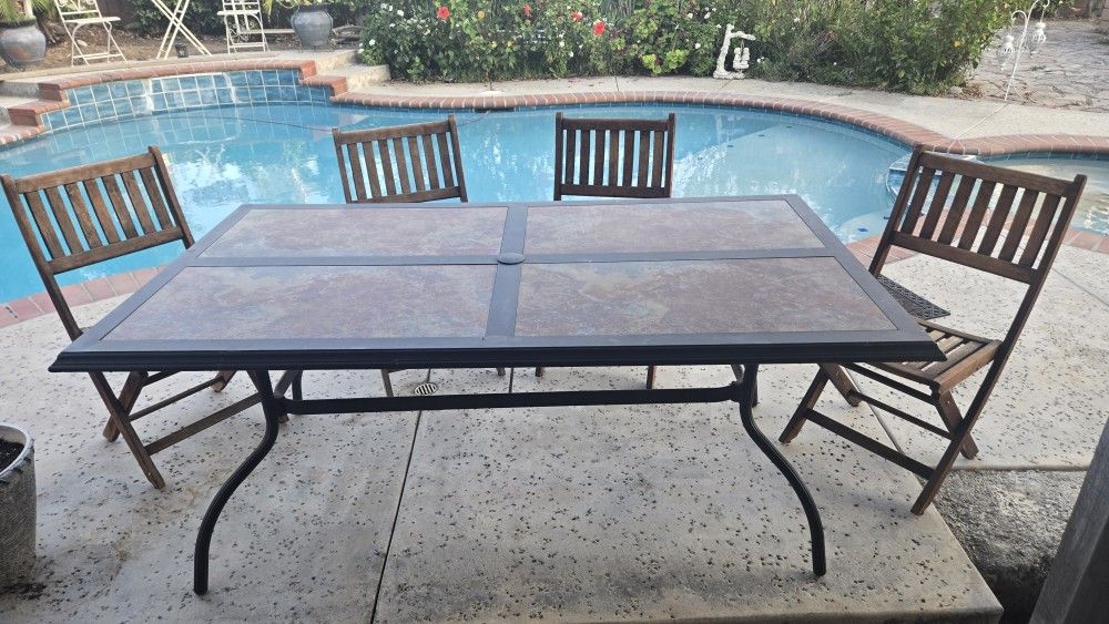 4 Chair Patio Table Set