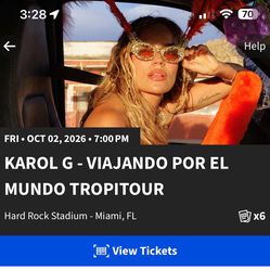 KAROL G TICKETS - FRIDAY OCT 2 - MIAMI