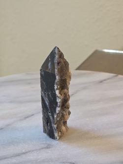 3.1" Approximately Sparkling Druzy Sphalerite Tower Quartz Crystal 