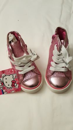 Hello Kitty Little Girl High Top Sneaker, Pink Sparkle, 5M Brand New