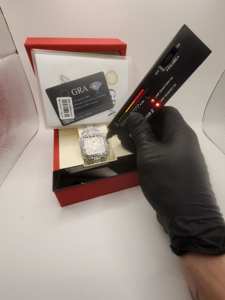 Moissanite VVS Diamond Watch ( PASSES TESTER)