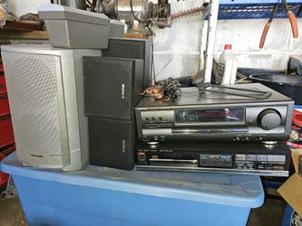 Two homes around town system speakers and receivers have all pieces