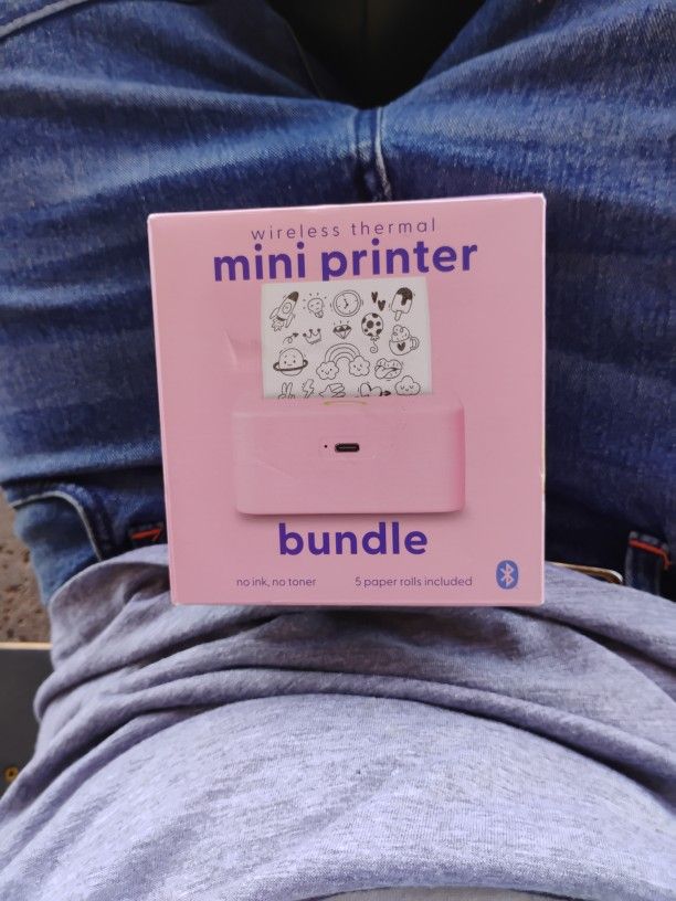 Wireless Thermal Mini Printer Bundle