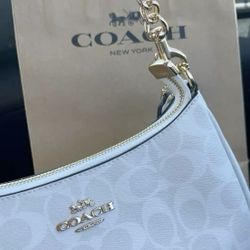 White and Gold Shoulder Bag