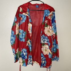 Adidas Farm Rio "Chita" collaboration Windbreaker  Original Red Floral Size M