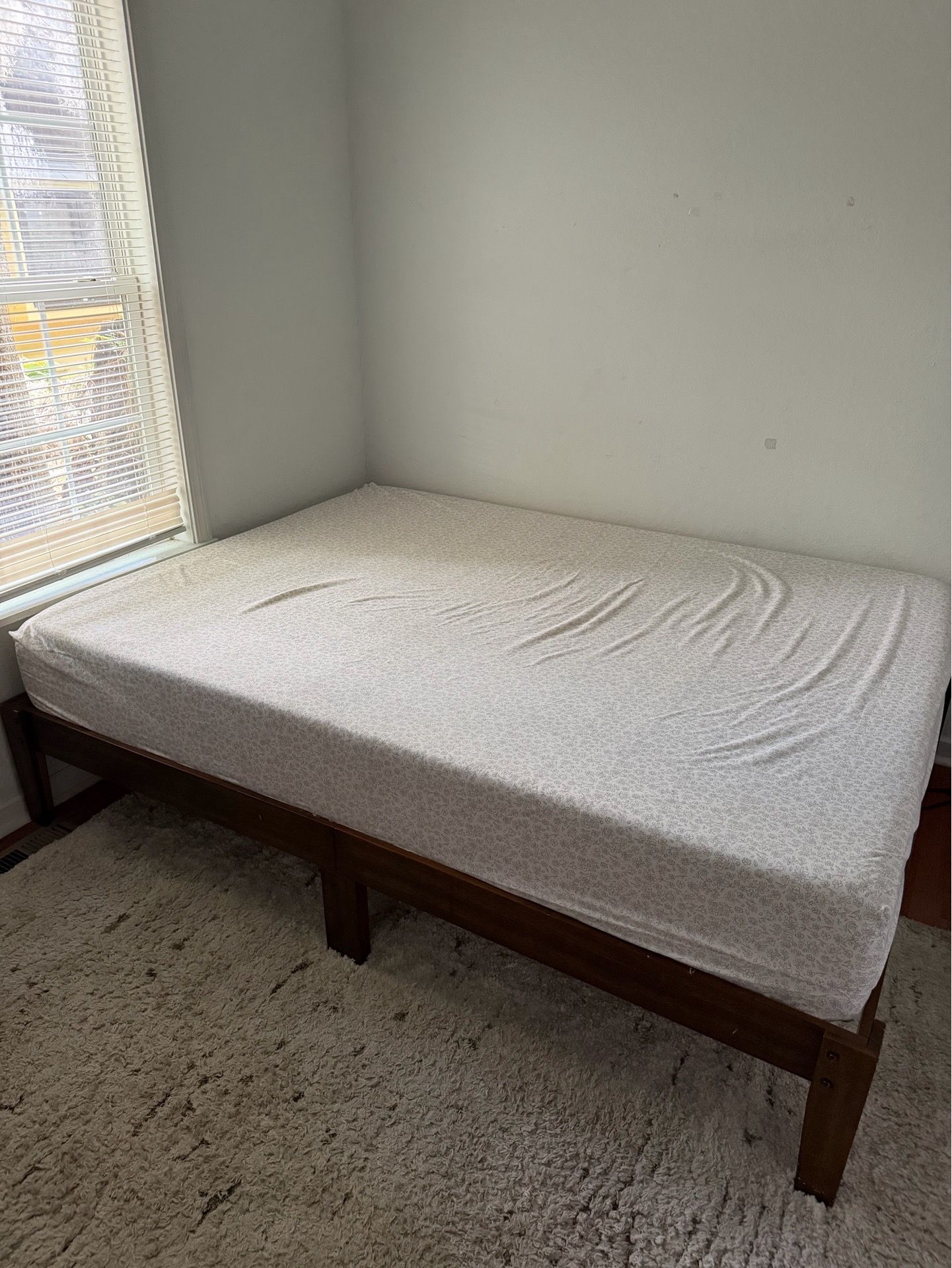 Full Size Bed Frame + Mattress