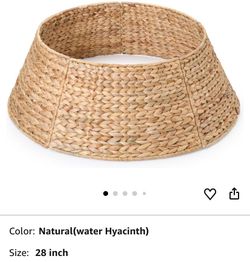 Woven Water Hyacinth Christmas Tree Collar