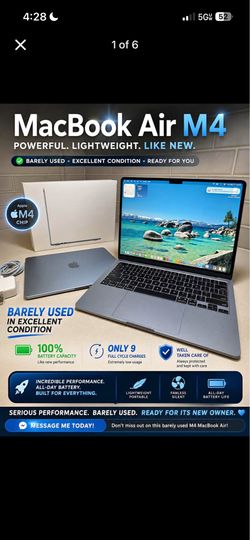Apple MacBook Air M4 16GB RAM / 512GB SSD – Like New – Warranty Remaining