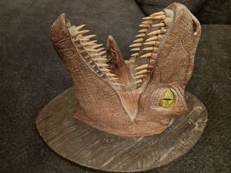 Dinosaur Head Wall Mount, Heavy Wood