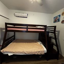  $250FIRM – Twin/Full Bunk Bed with Stairs & Storage