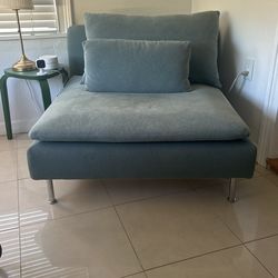 IKEA Upholstered Chair With Pillows