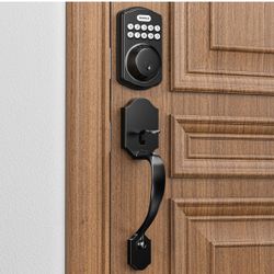 Revolo RE001 Electronic Keypad Deadbolt, Keyless Entry Door Lock, Smart Keyed Entry with Handle, Auto Lock, Front Door Handle Sets, Anti-Peeking Passw