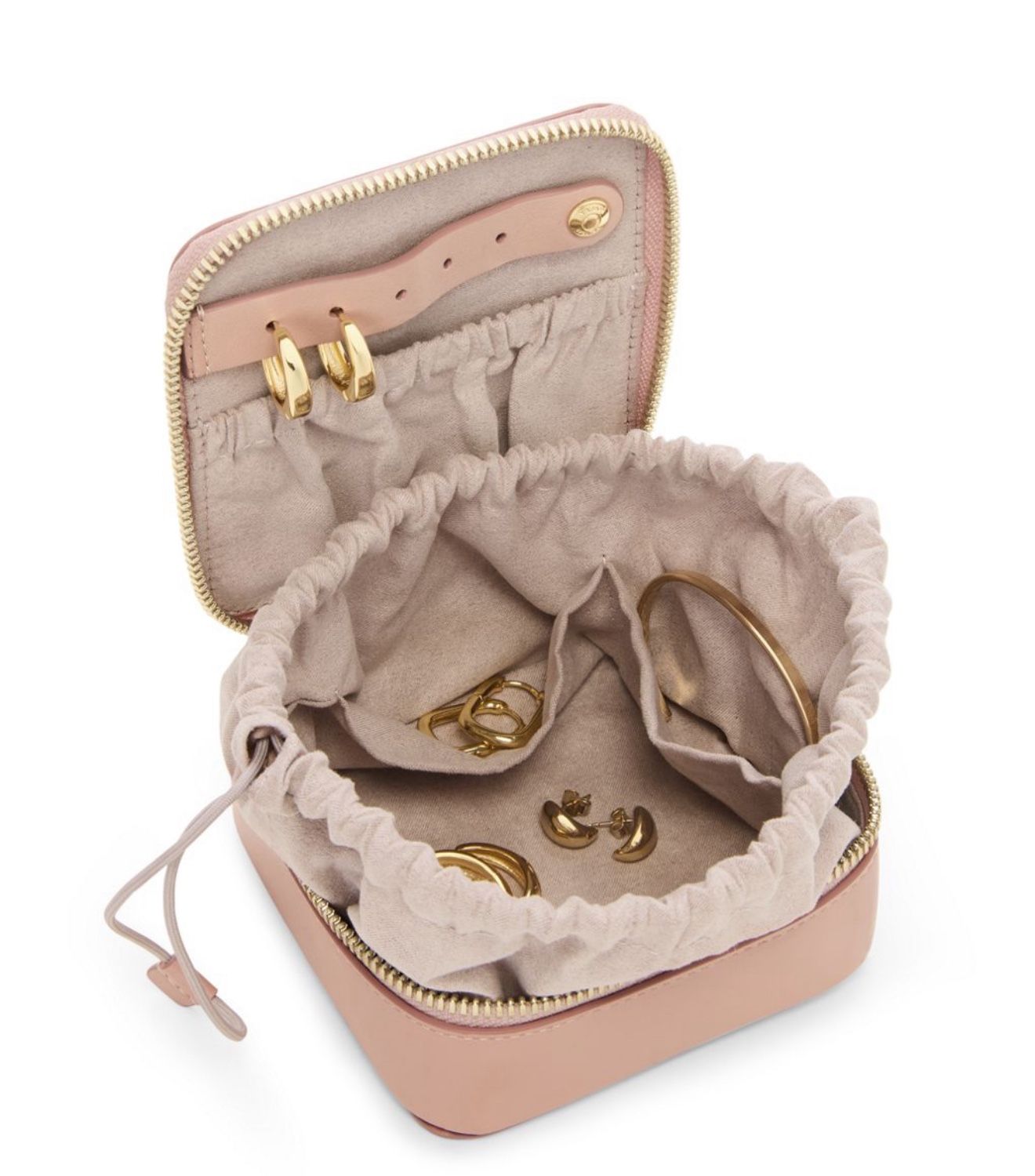 Tumi Luxury Leather Jewelry Earring Necklace Bracelet Organizer Accessories Travel Pouch Case
