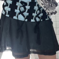 Kill Doll & Bratz Skirt Black And Blue