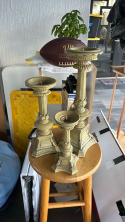 Set of 3 Column Pillar Candlesticks