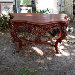 Beautiful Hand Carved Foyer Table