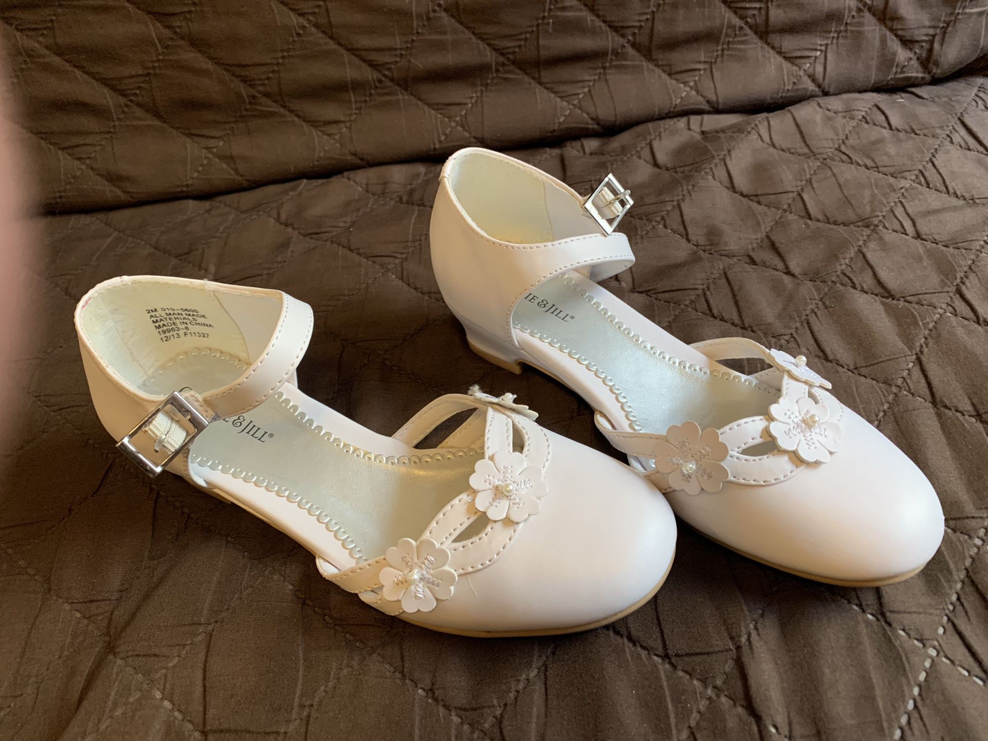 First Communion or Baptism Dress , Size 2M Shoes and Veil 