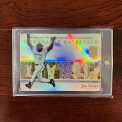 Joe Carter Memorable Materials Topps Baseball Bat Card!