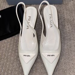 Prada heels Modellerie Pointed Toe Slingback Pump (Women)