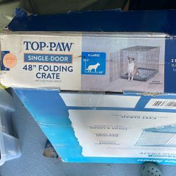 Dog kennel (gently Used Comes With Plastic Tray)