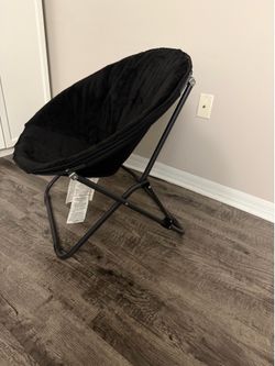 Mainstays Black Saucer Chair Folding Moon Chair