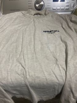 Light grey essentials fear of god shirt, size large