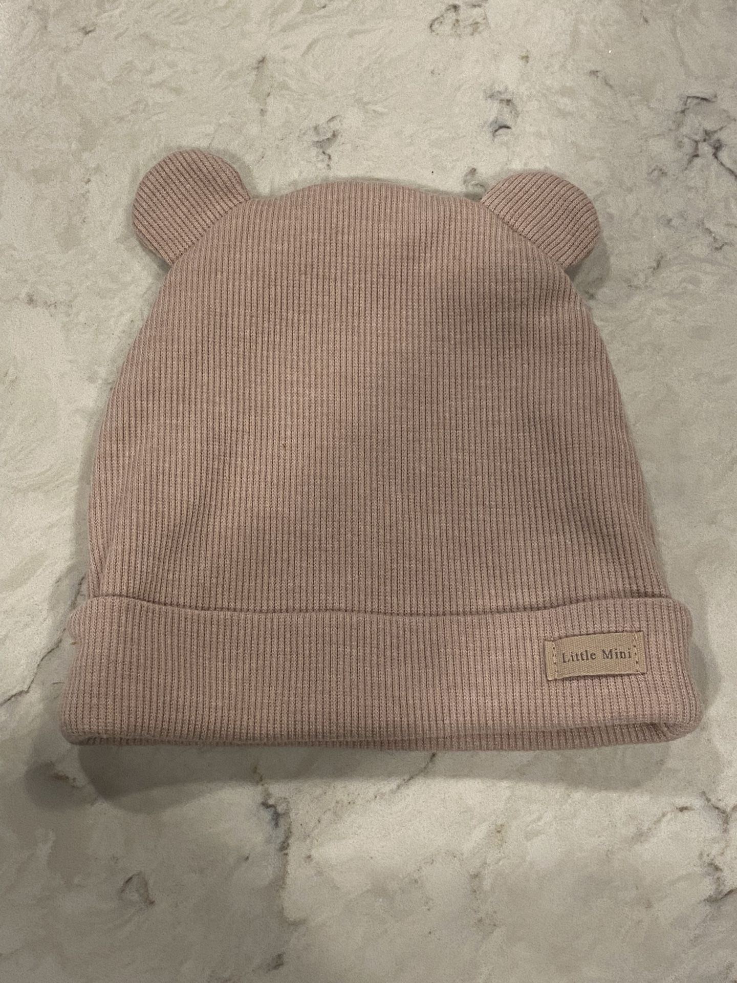 Pink Hat With Ears - 6-12 Months