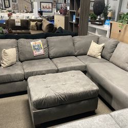 Simple Grey 3Pc Sectional 🩶🔥 $899