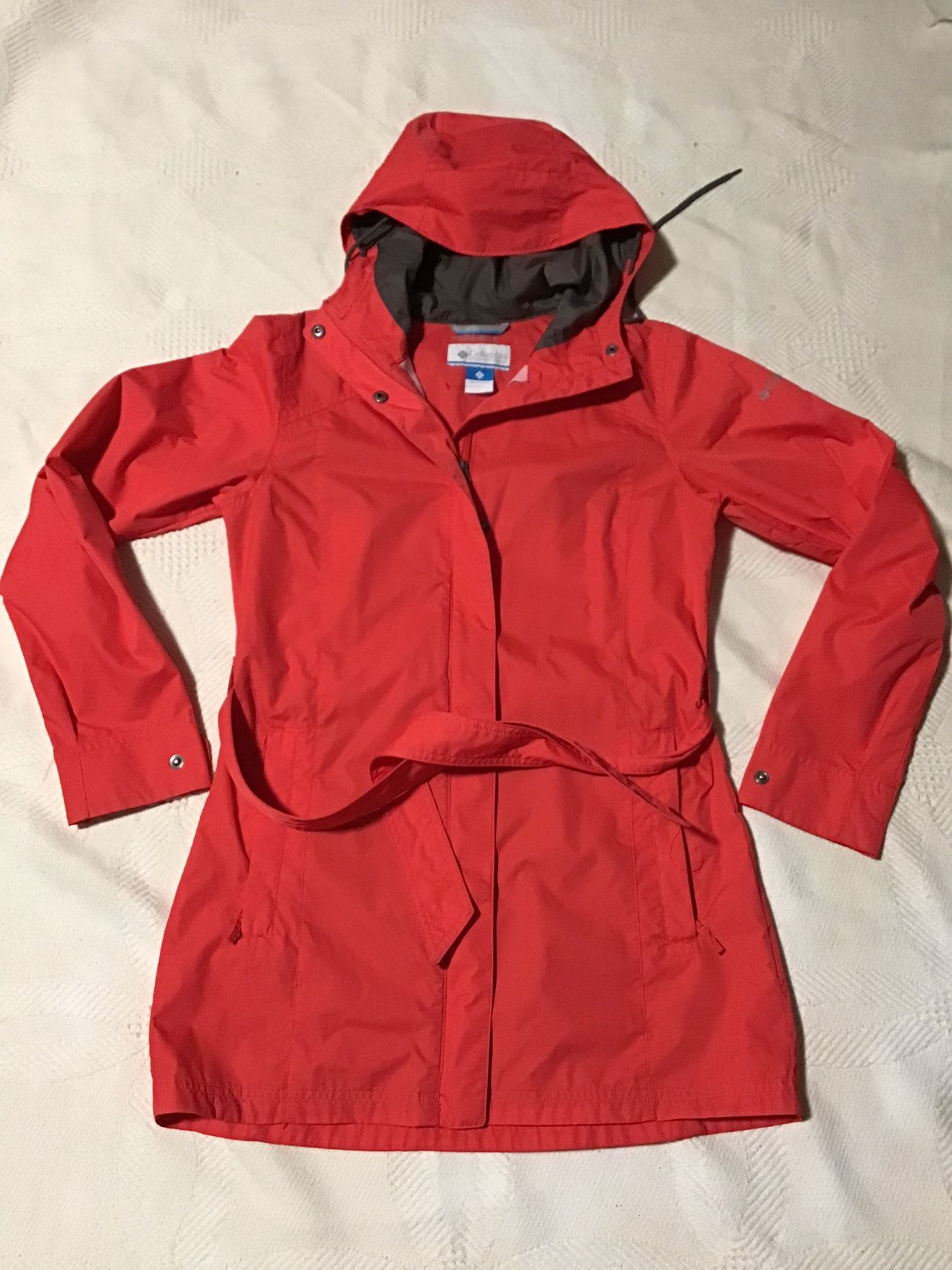 COLUMBIA OMNI SHIELD RAIN JACKET WOMENS SIZE SMALL NYLON HOODED WINDBREAKER EXECELLET CONDITION