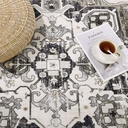 Pick up from Mount Juliet 37122..New 6'x9' Boho Area Rug for Living Room, Non Slip Machine Washable Rugs Vintage Floor Carpet for Bedroom Dinning Room