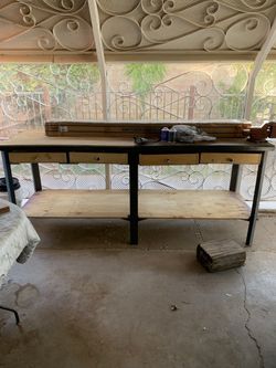 Very Heavy Work Shop Table Industrial Tools For Sale