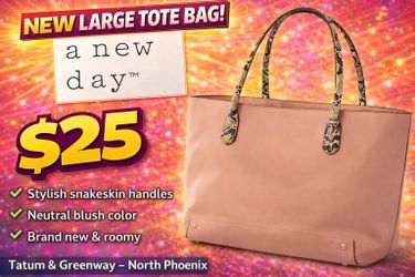 👜 Brand New A New Day Large Tote Bag – Stylish & Spacious