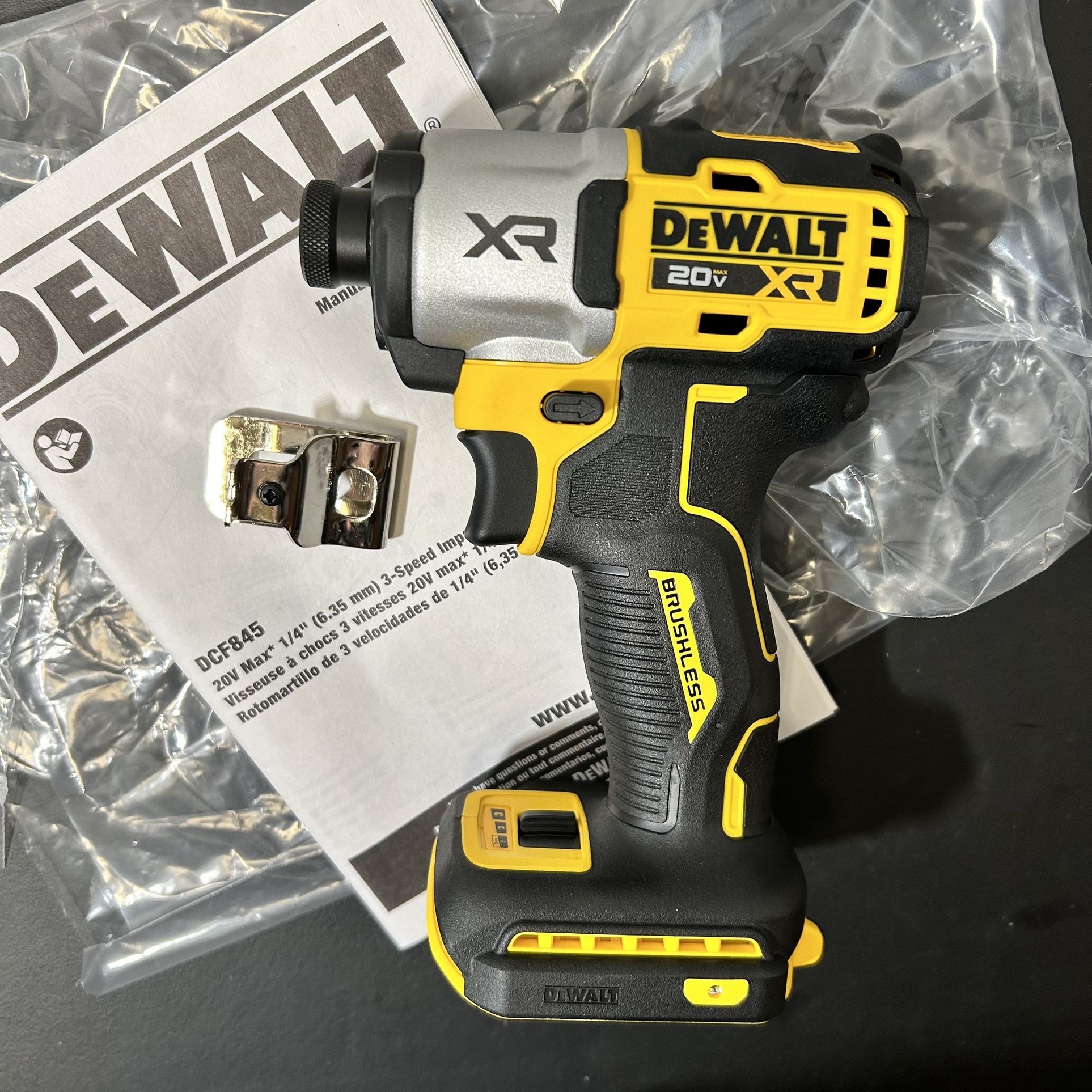 New 20-Volt Dewalt 1/4” 3-Speed Impact Driver (Tool-Only)