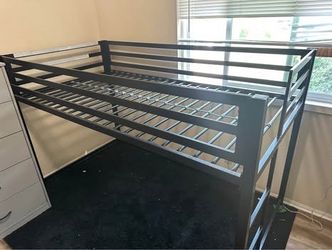 Metal twin loft bed