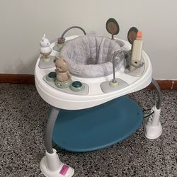Ingenuity Spring &Sprout 2-in-1 Baby Activity Center Jumper and Table 