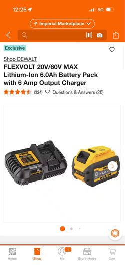 Dewalt 6amp flex battery and charger brand new