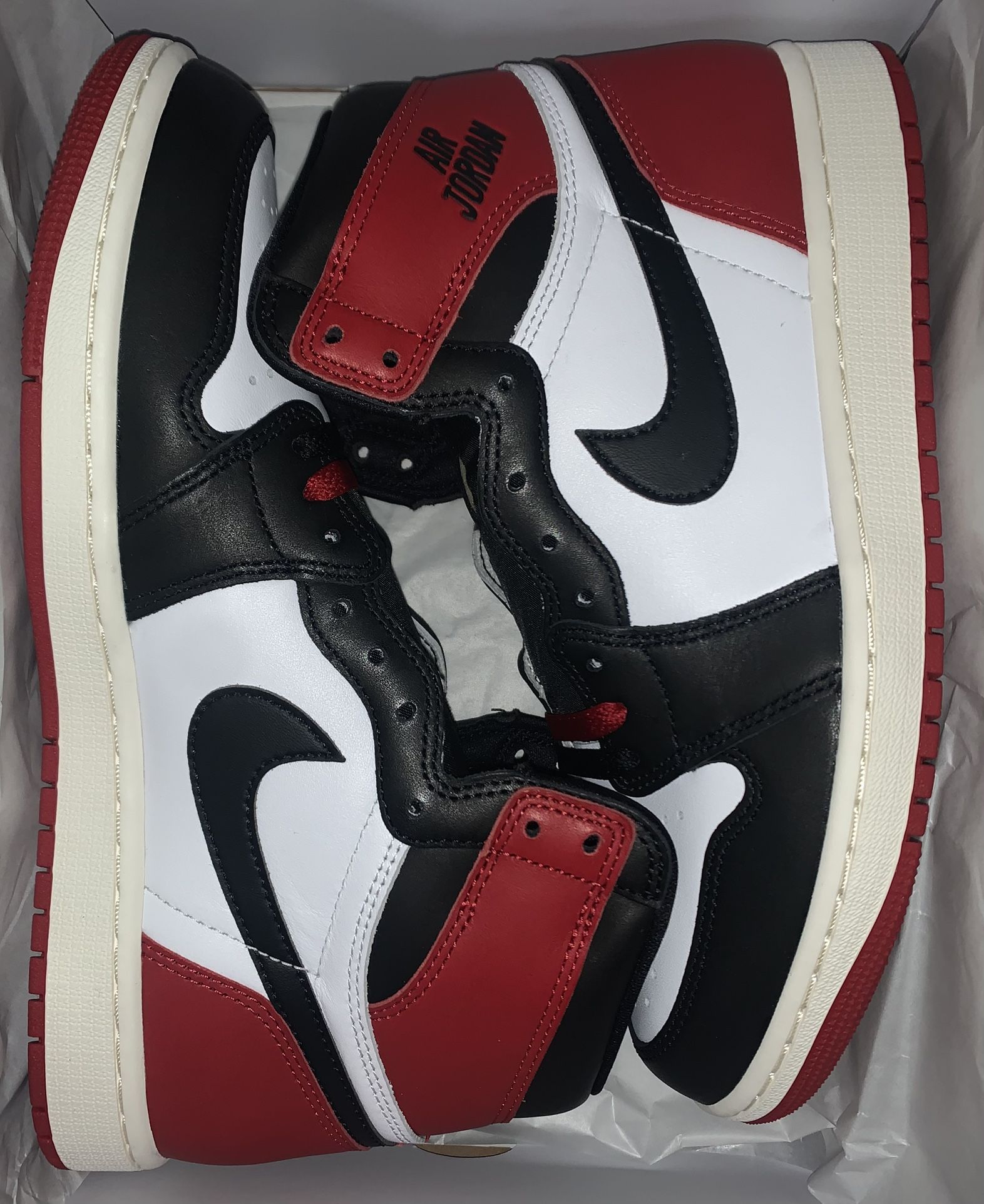 Jordan 1 Retro High OG Black Toe Reimagined Size 9.5