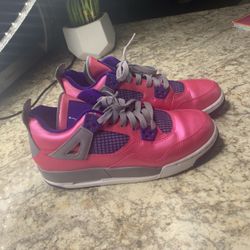 2013 Air Jordan 4 Retro GS 'Pink Foil' Size 6y