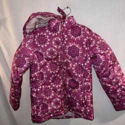 Girls size 10/12 L.L. Bean adorable pink winter jacket with hood 