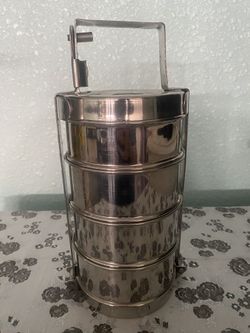Stainless Steel Tiffin Four Tier Lunch Box 