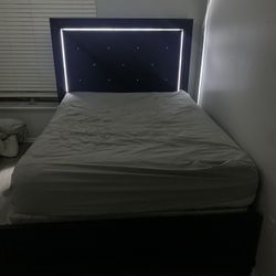 Black Diamond Bed Frame (include Mattress And Box Spring)