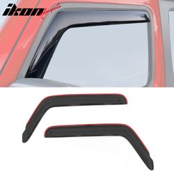 Fits 2018-2025 Jeep Wrangler 2Dr 2020-2025 Gladiator Window Visors In Channel Deflectors