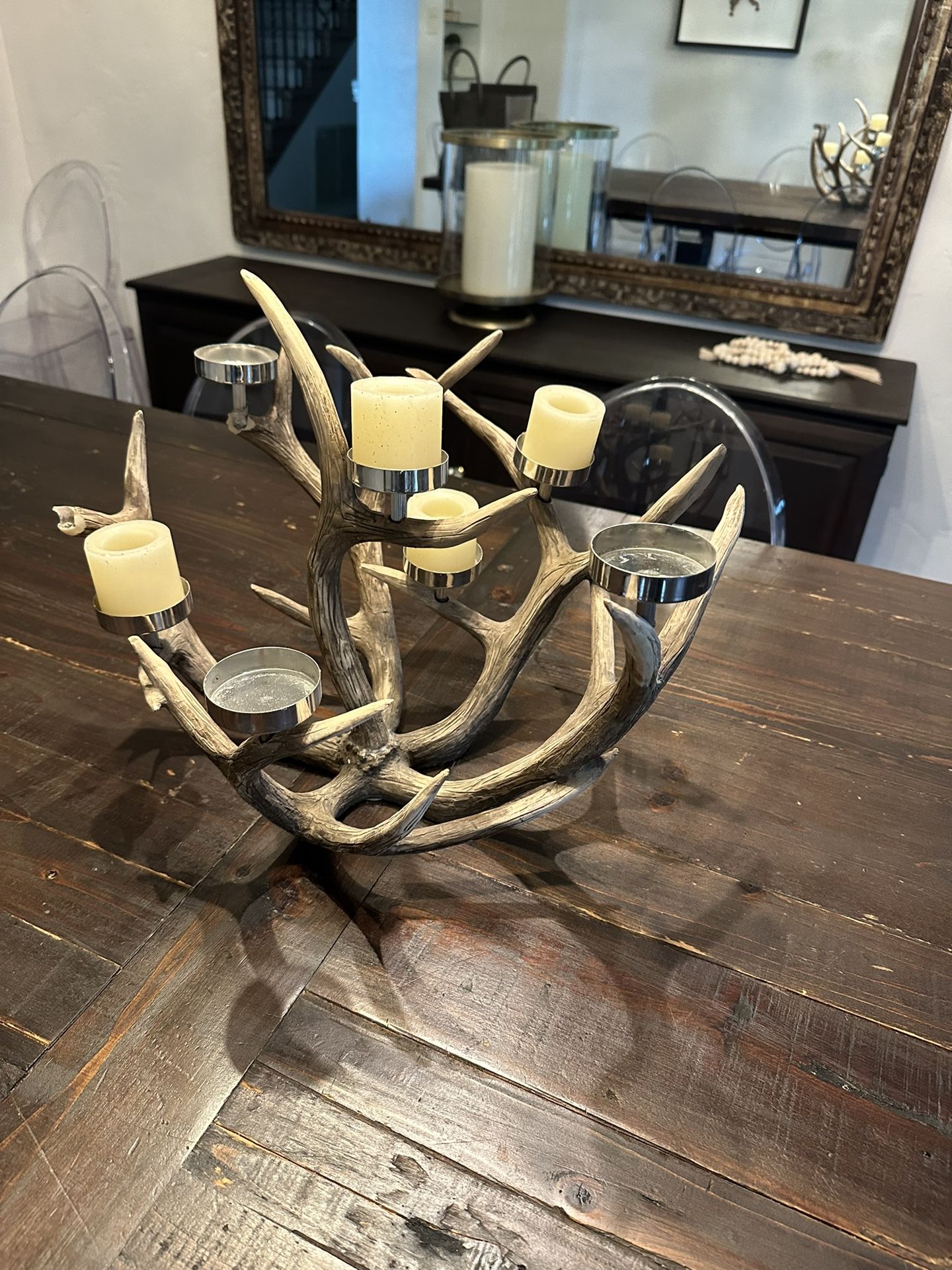 Pottery barn antler candle holder