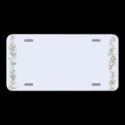 License Plate Novelty Car Front Template Border Background Bead Blue