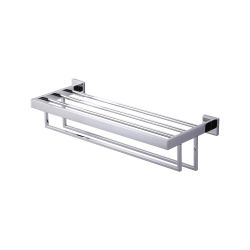 24 in. Stainless Steel Wall Mounted Double Towel Bar in Polished Chrome