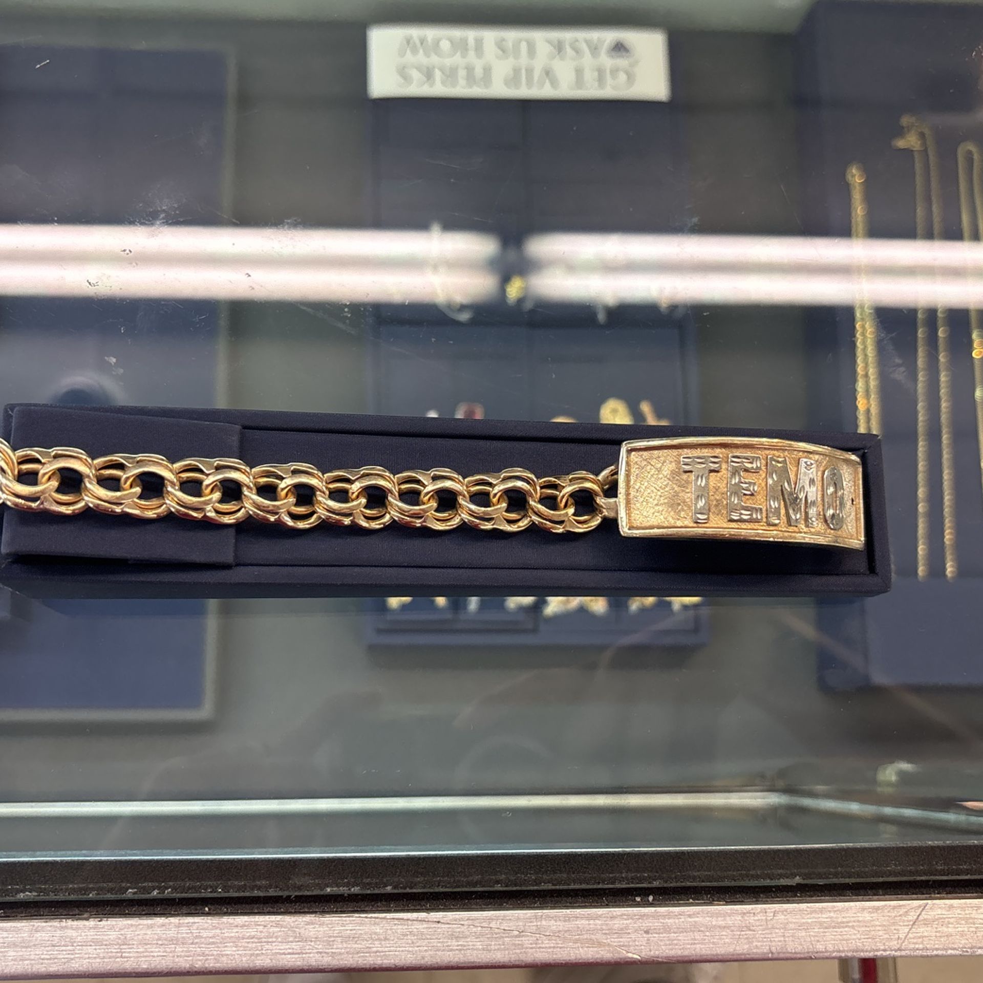 10k Chino Link Name Bracelet