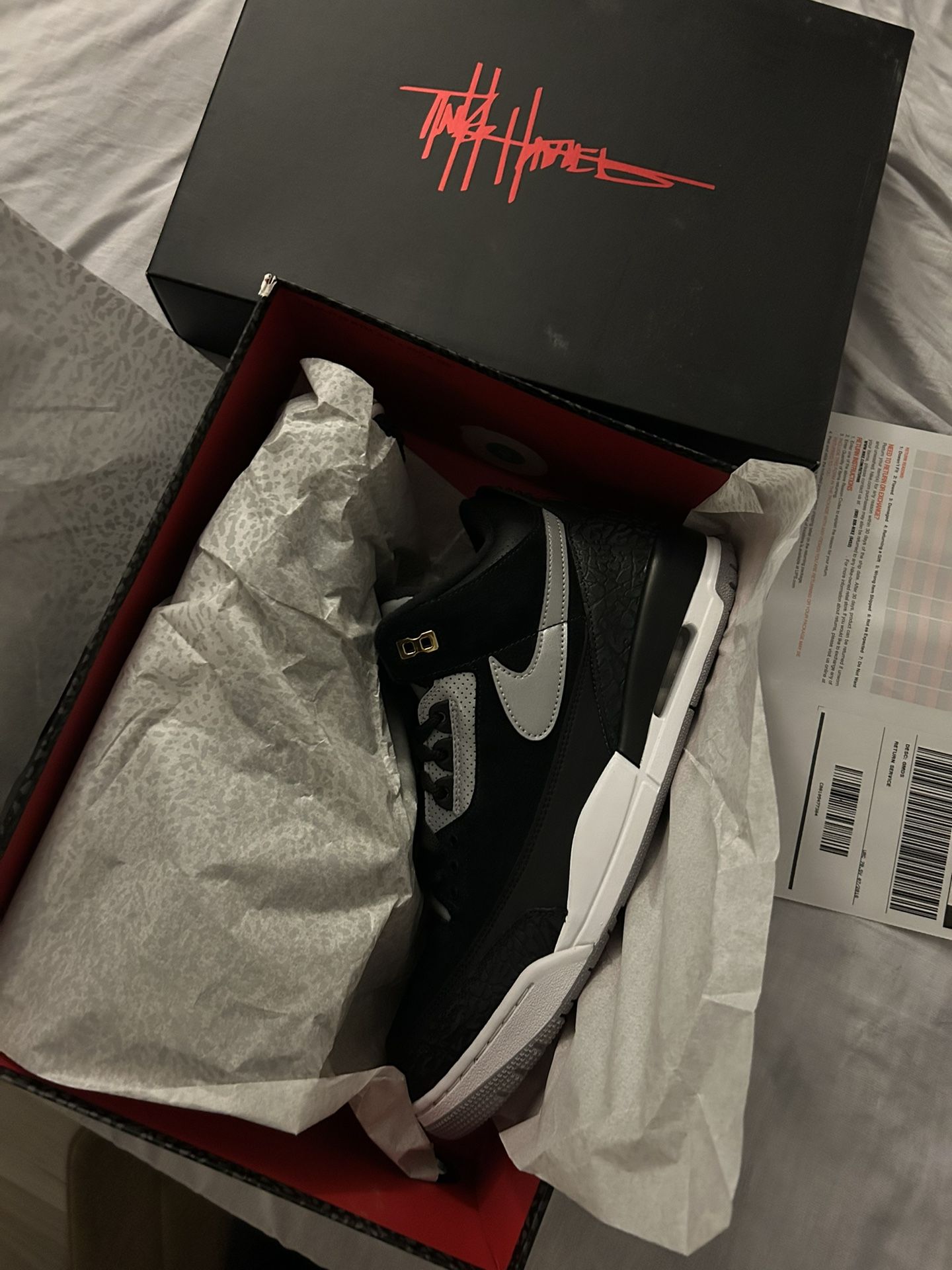 NEW! Nike Air Jordan 3 Retro Tinker Hatfield Black Cement Men’s Size 11.5 Shoes. Dead stock NEW in Box!