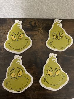 Set Of Four Ceramic Coasters The Grinch Who Stole Christmas