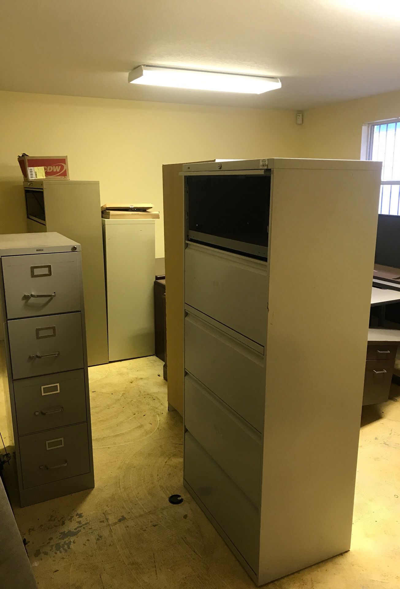 Office furniture filing cabinets and desk